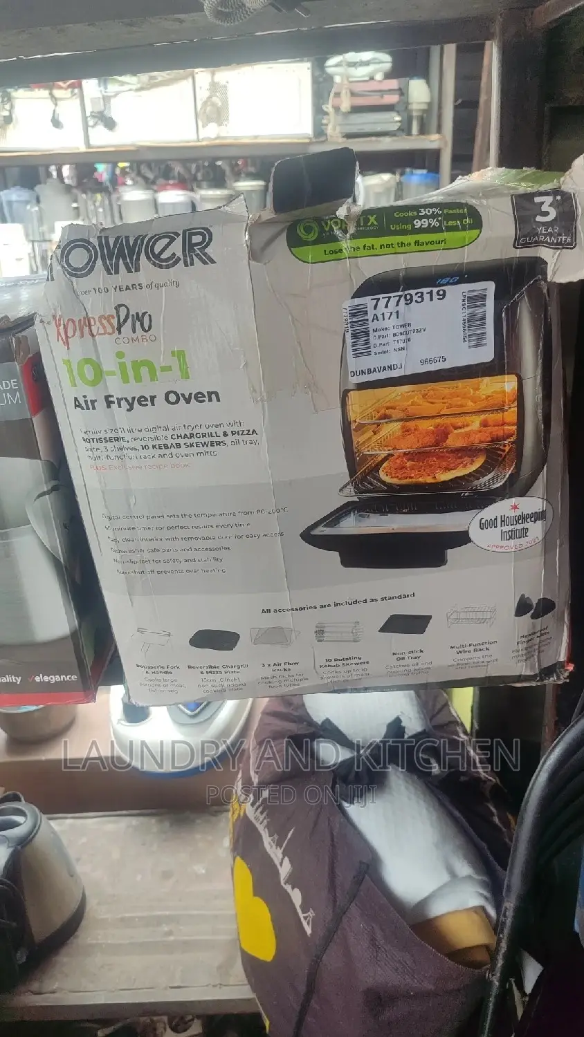 10 in 1 Tower Display Air Fryer 11liter With All Accessories