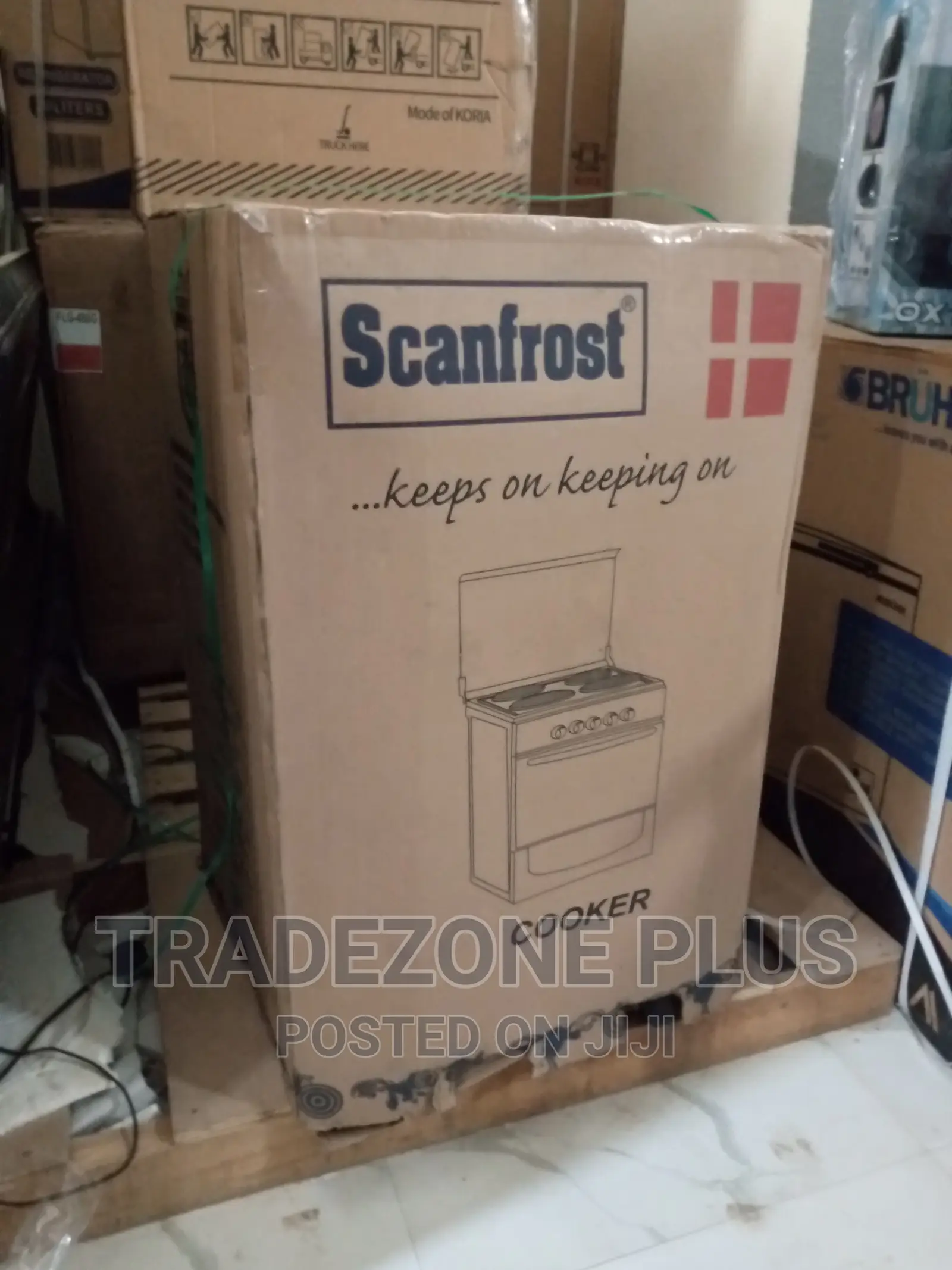 Original Standing 4 Burner Gas Cooker-Scanfrost