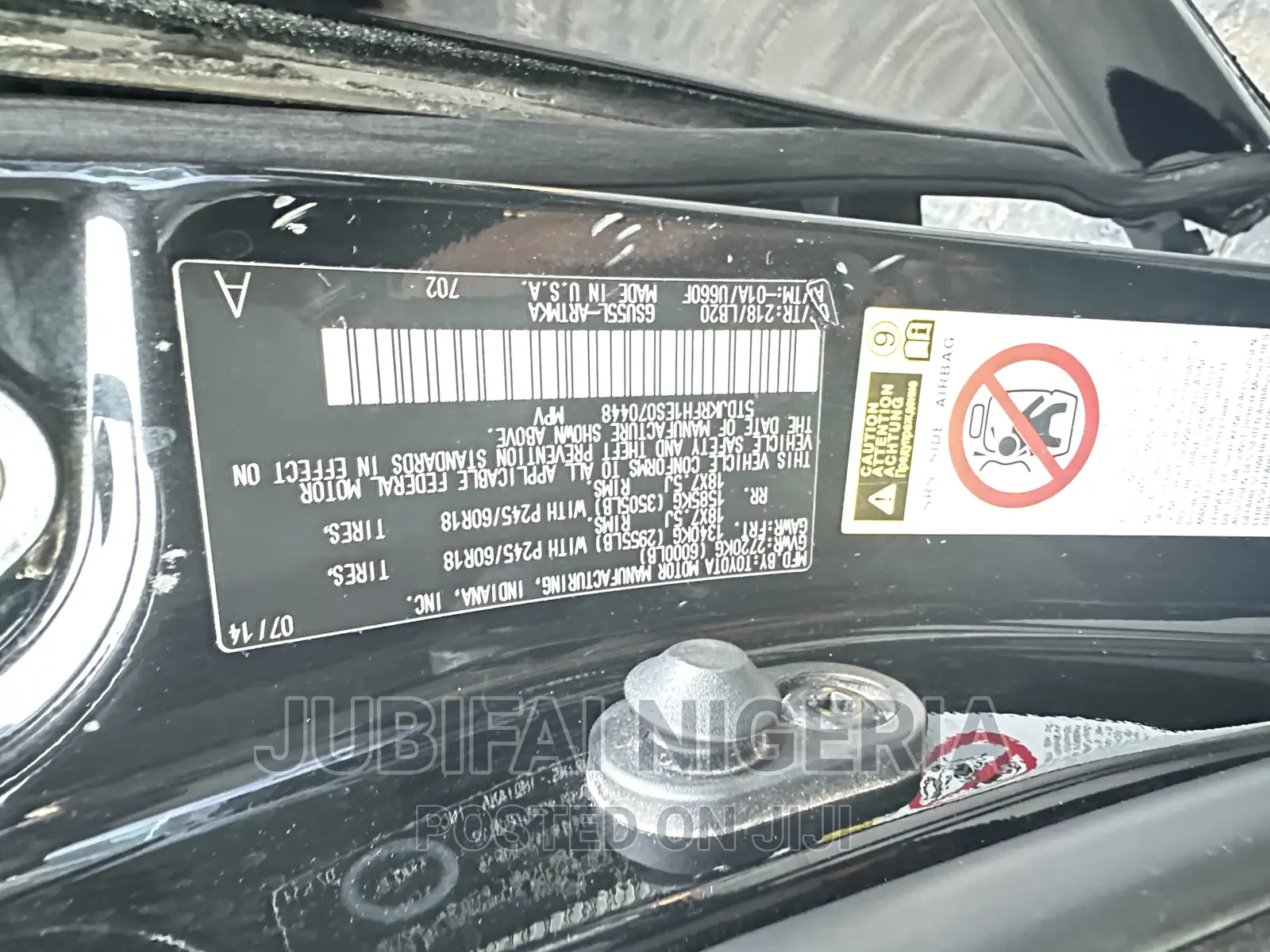 Toyota Highlander XLE 4dr SUV AWD (3.5L 6cyl 6A) 2015 Black