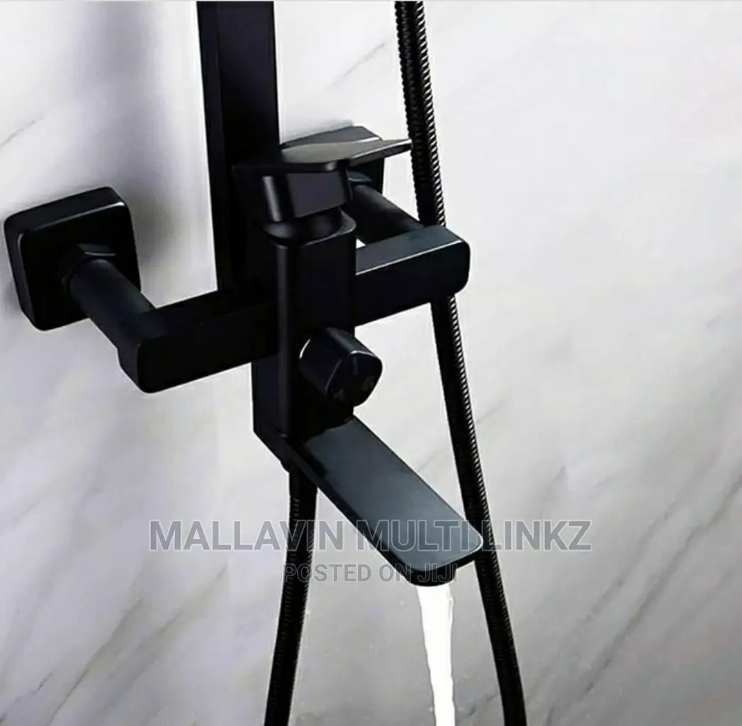Modern Square Black Shower Mixers