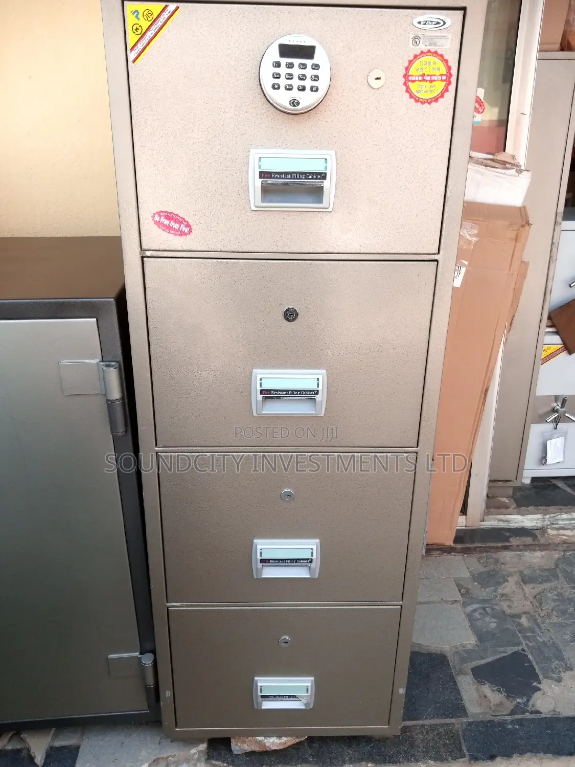 F And F 4 Drawer Digital Fire Proof Safe