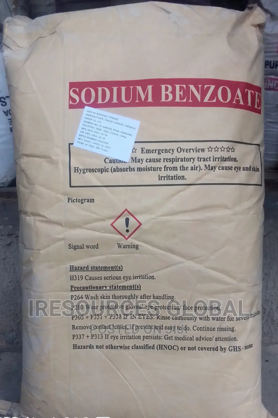 Sodium Benzoate 25kg