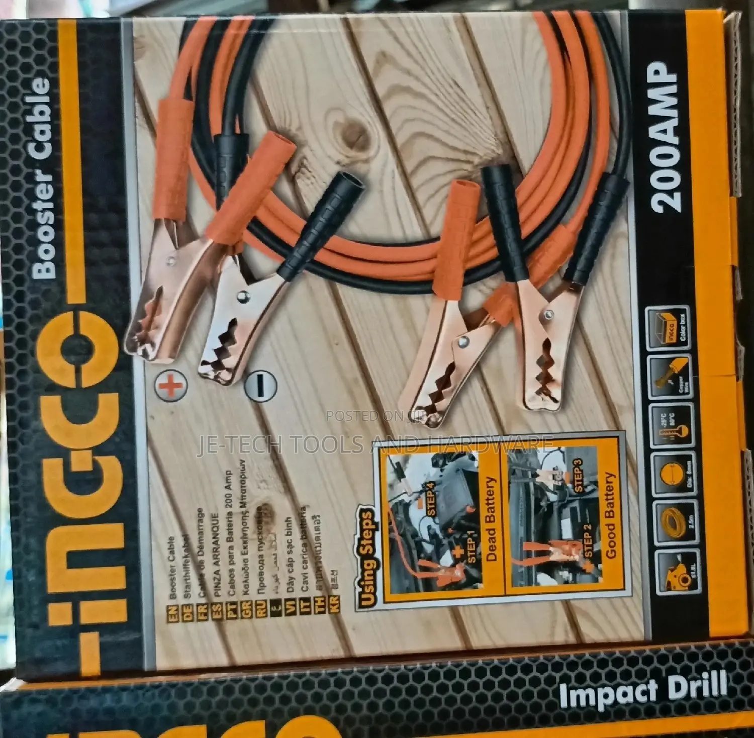 Ingco Booster Cable 200amp