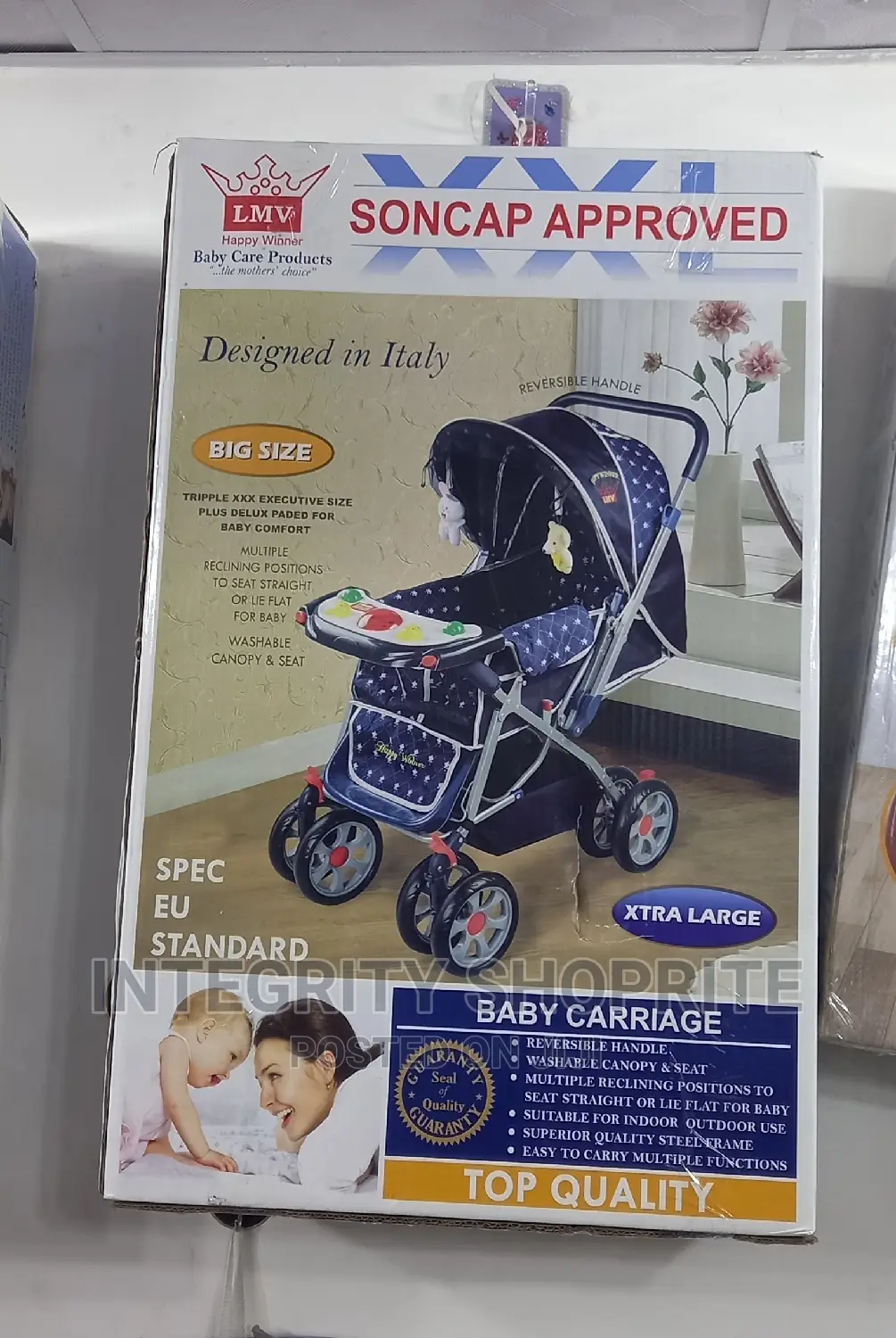 LMV High Grade 3 in 1 Baby Stroller Trolley Set
