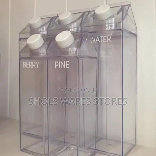 Transparent Juice Bottle | Square Milk Bottle