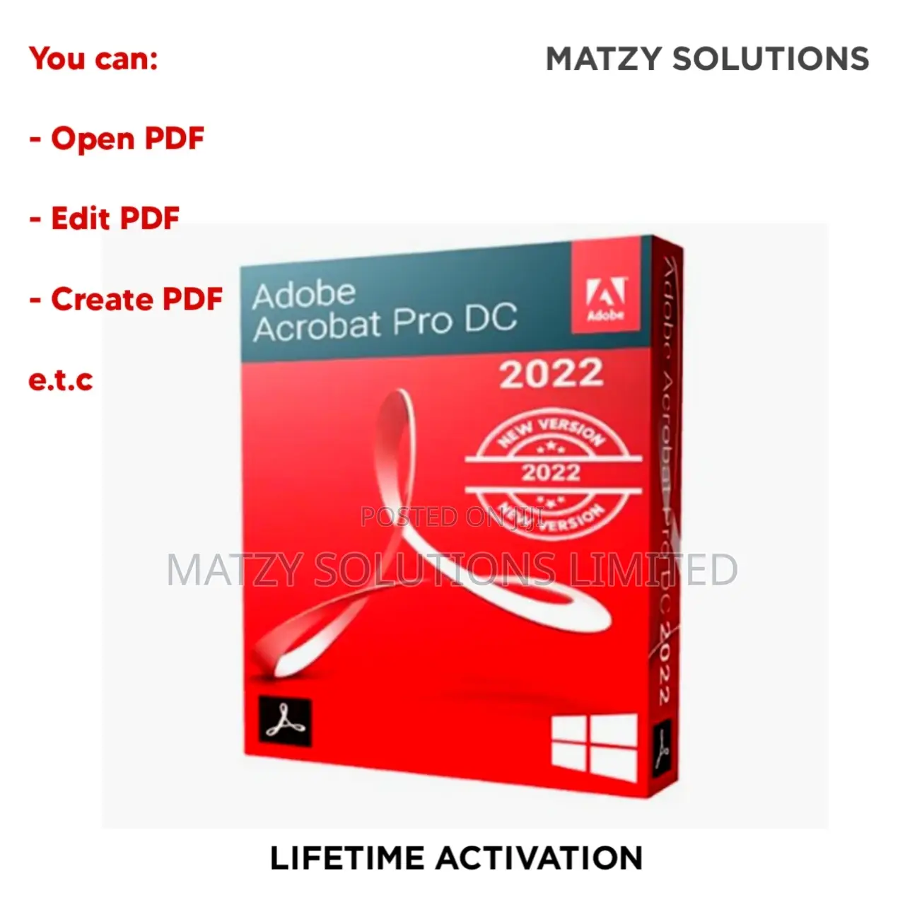 Adobe Acrobat Pro DC 2022 (Lifetime Activation)