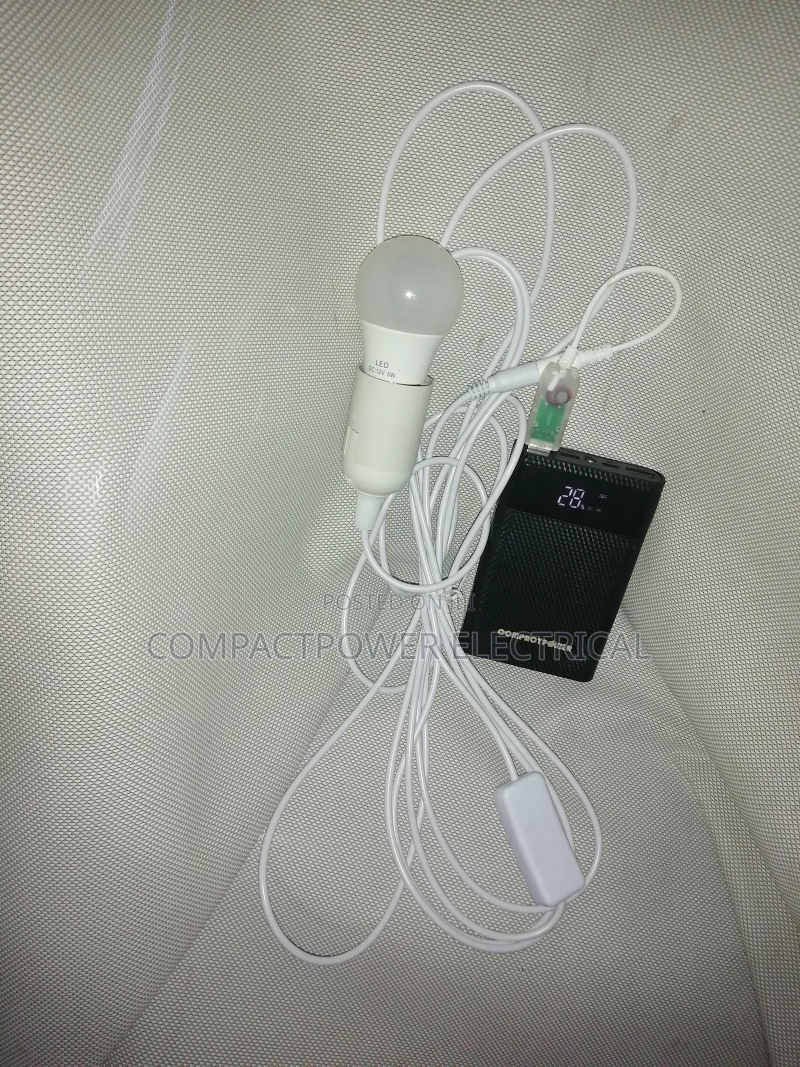 Power Bank Lighting Kit 5watts 12V DC Bulb 12V DC USB Charge