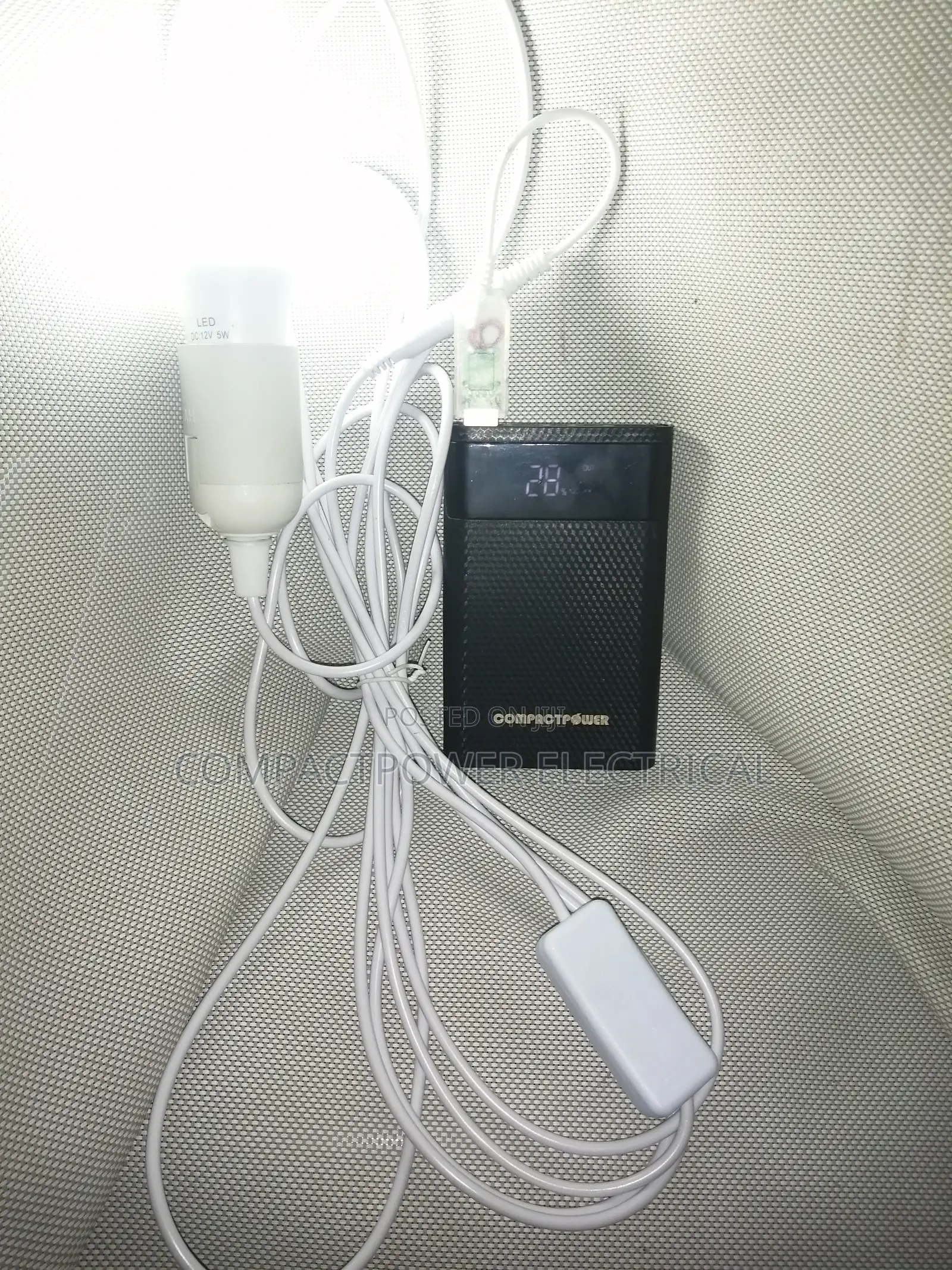 Power Bank Lighting Kit 5watts 12V DC Bulb 12V DC USB Charge