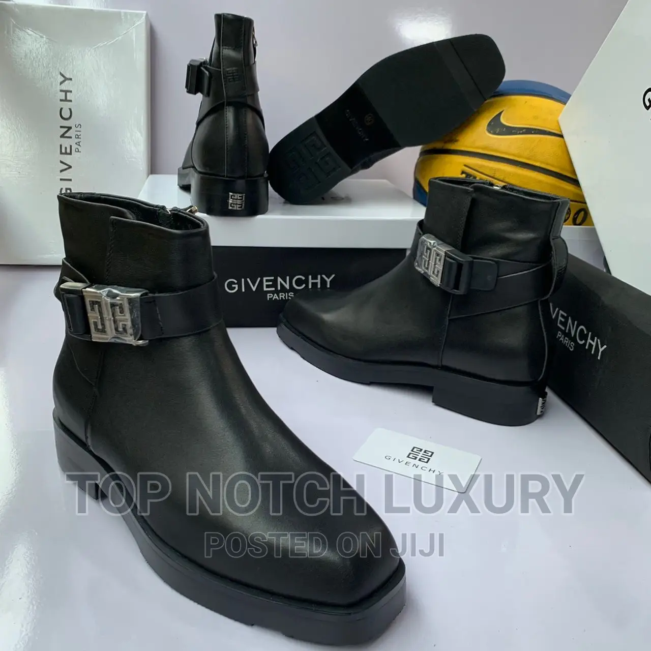Original Leather Givenchy High Boot Men Women