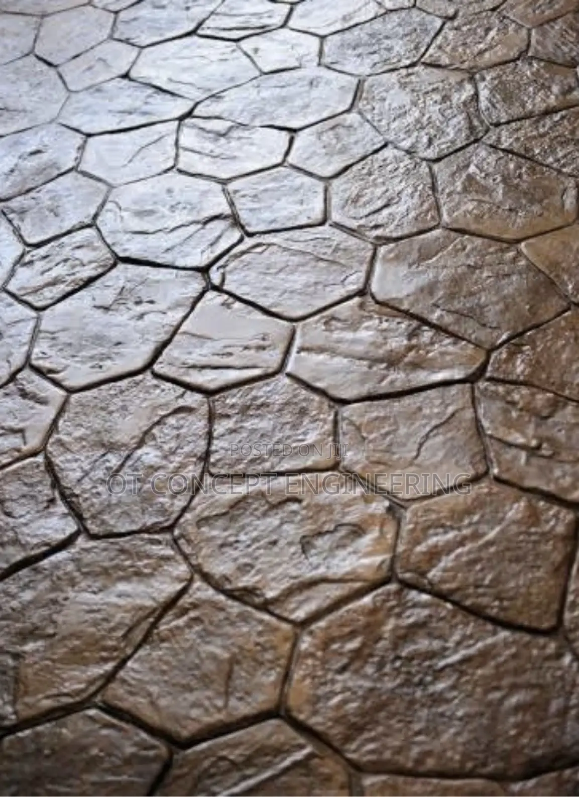 Stamp Concrete Floor Random Stone
