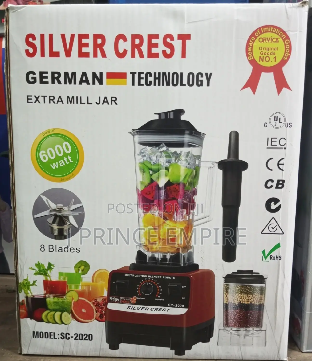 Silver Crest 2.5l 8 Blades Heavy-duty Blender
