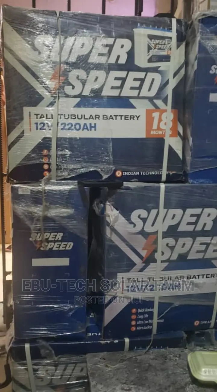 220ahs 12v Super Speed Tall Tubular Solar Battery