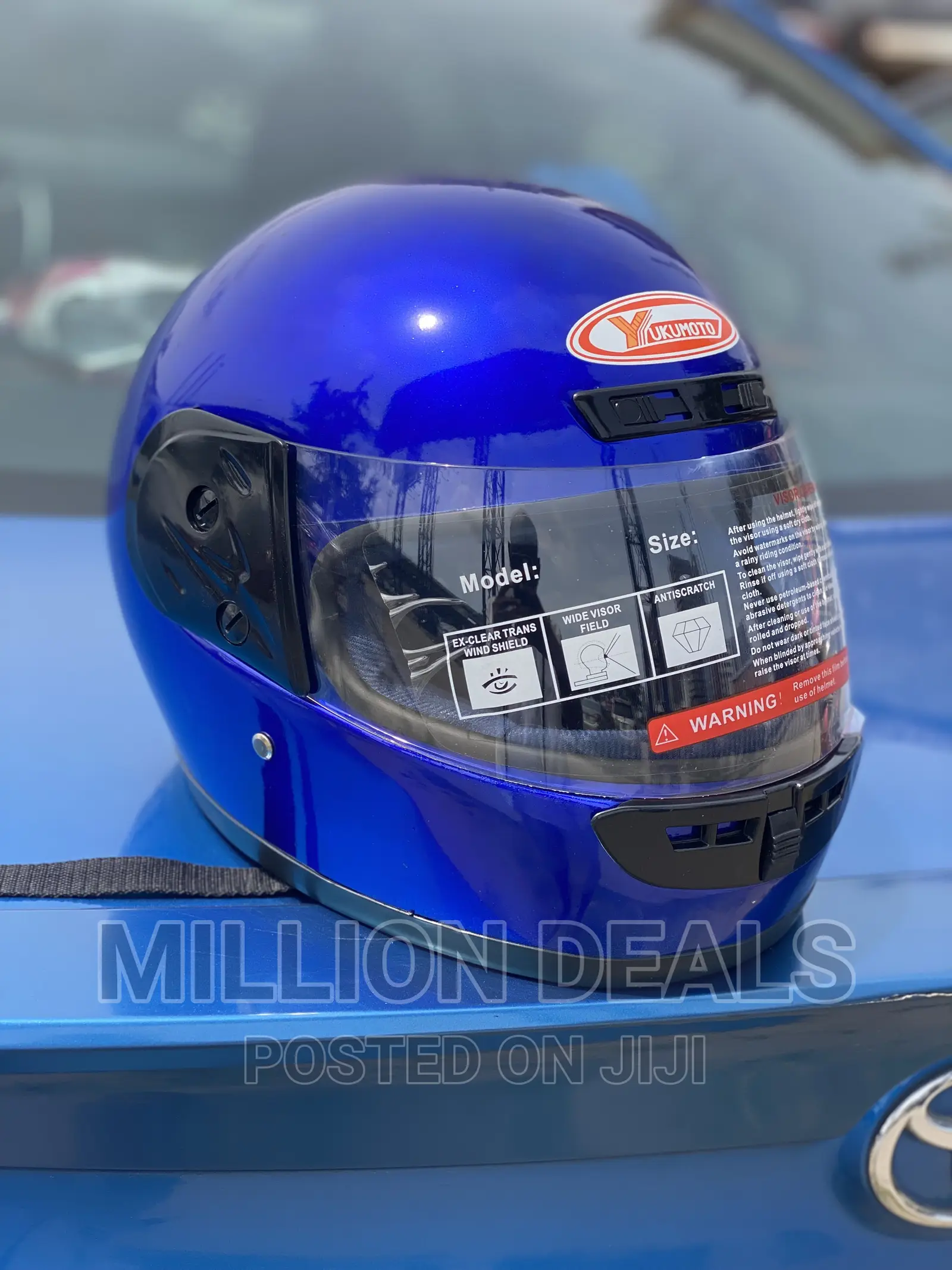 Stylish Polished Biker Luxury Helmet Blue