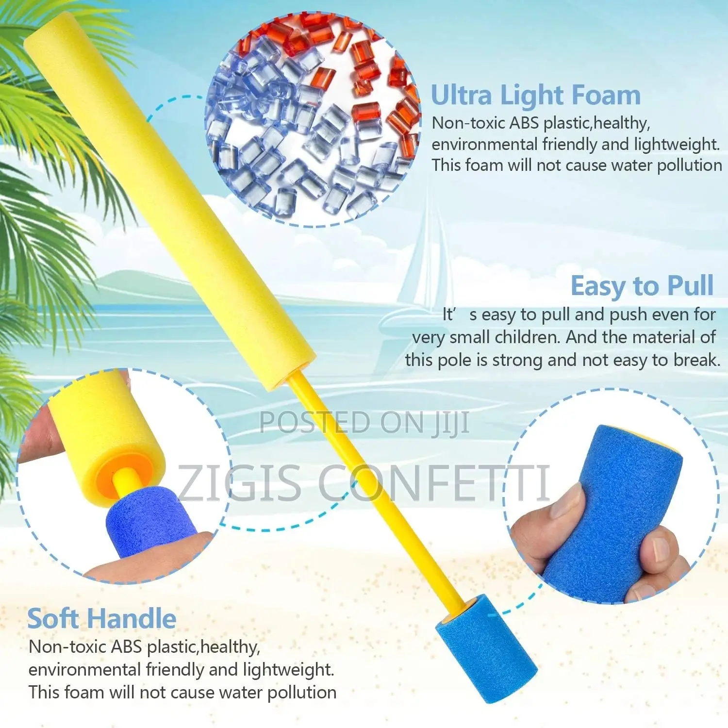Kids' Foam Water Gun for Safe Summer Fun