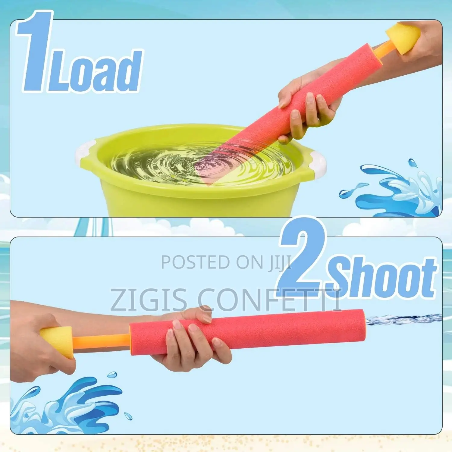 Kids' Foam Water Gun for Safe Summer Fun