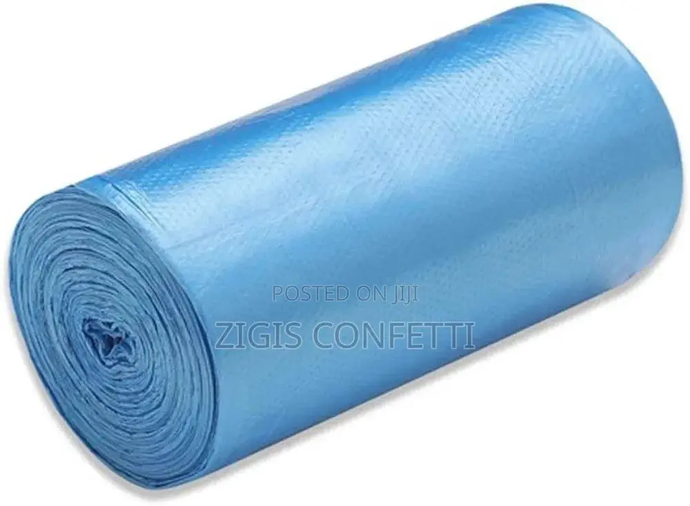 Blue Clear Trash Bags - 3 Packs In 1