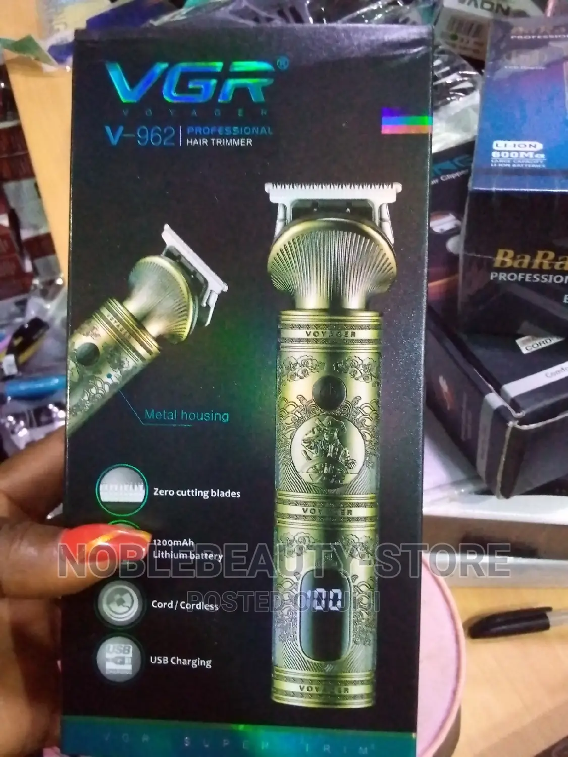 VGR Rechargeable Hair Trimmer (1200mah)