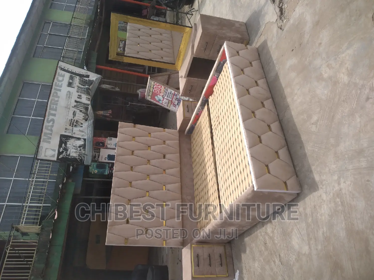Quality 6by6 Complete Set of Upholstery Padded Bed
