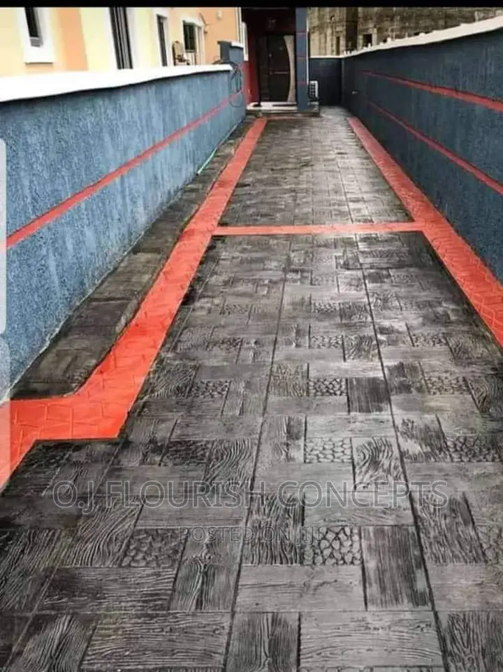 Freshly Made Stamped Concrete