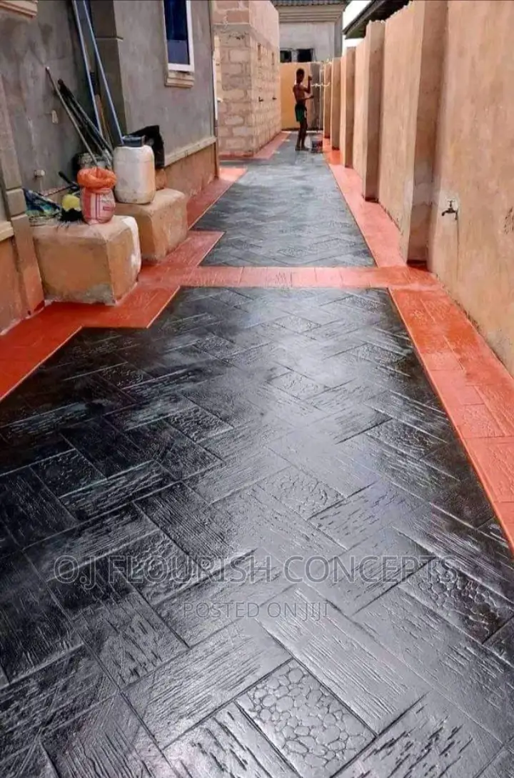 Freshly Made Stamped Concrete