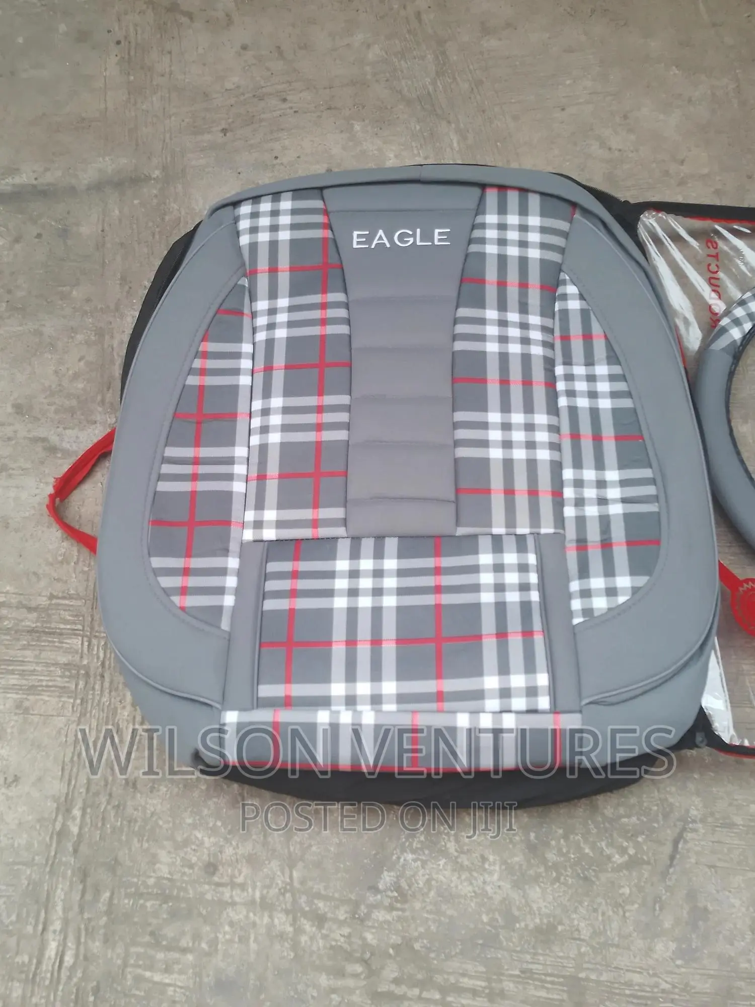 Unique 5 Seater Eagle Seat Cover-Gray