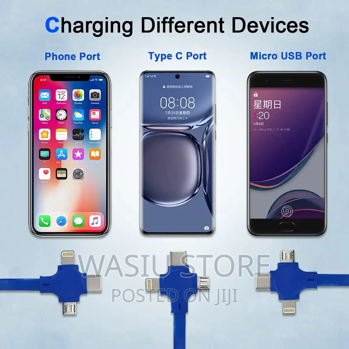 3 in 1 Retractable Charging Cable
