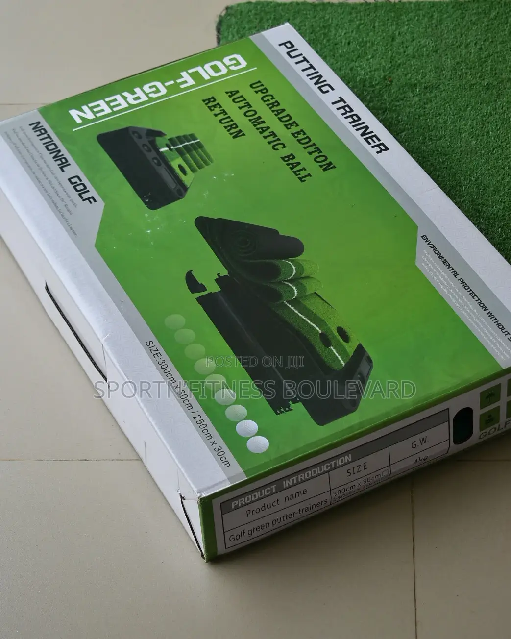 3m Golf Putting Mat With Returner