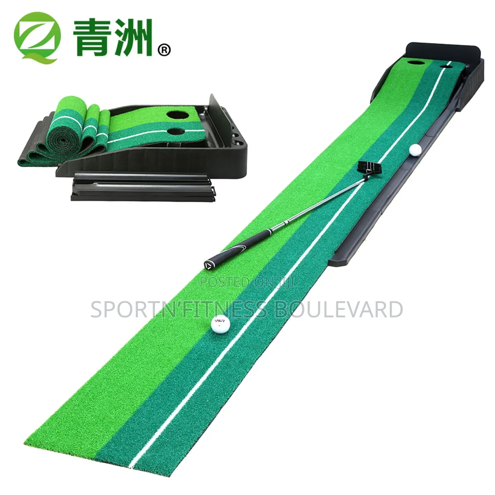 3m Golf Putting Mat With Returner