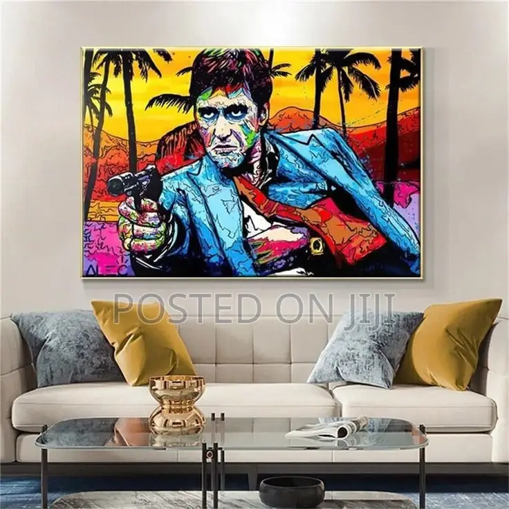 Scarface Tony Montana Oil Painting Canvas Print.