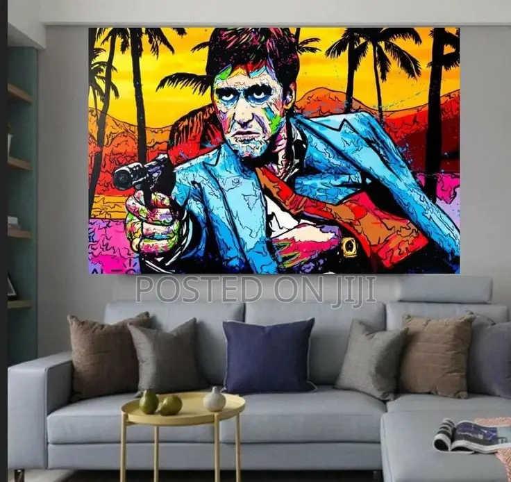 Scarface Tony Montana Oil Painting Canvas Print.