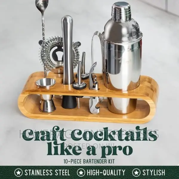 Mixology Bartender Kit:10-Piece Bartool Set Stand