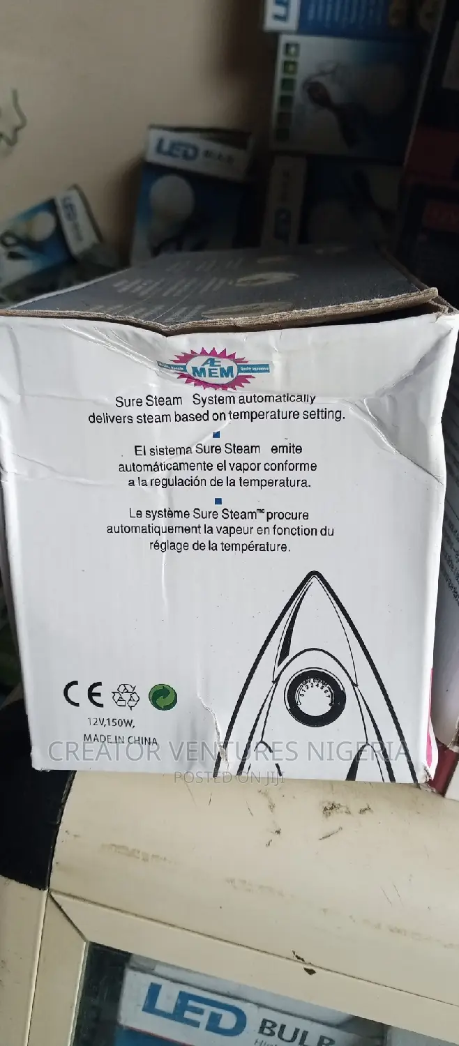 DC SOLAR PRESSING IRON, 12VOLTS,150watts,1mints Hot For 60'c