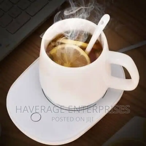 Ceramic Electric Heating Mug and Saucer - 16W