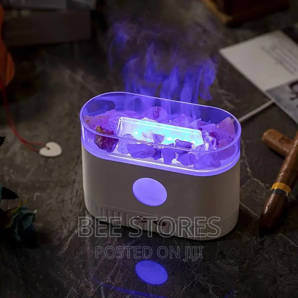 Natural Rock Flame Salt Stone Aromatic Diffuser Humidifier