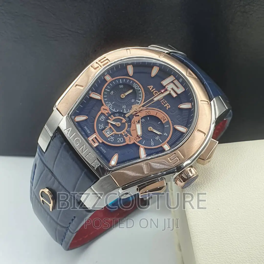 Original AIGNER LEATHER STRAP WATCH Available in Store