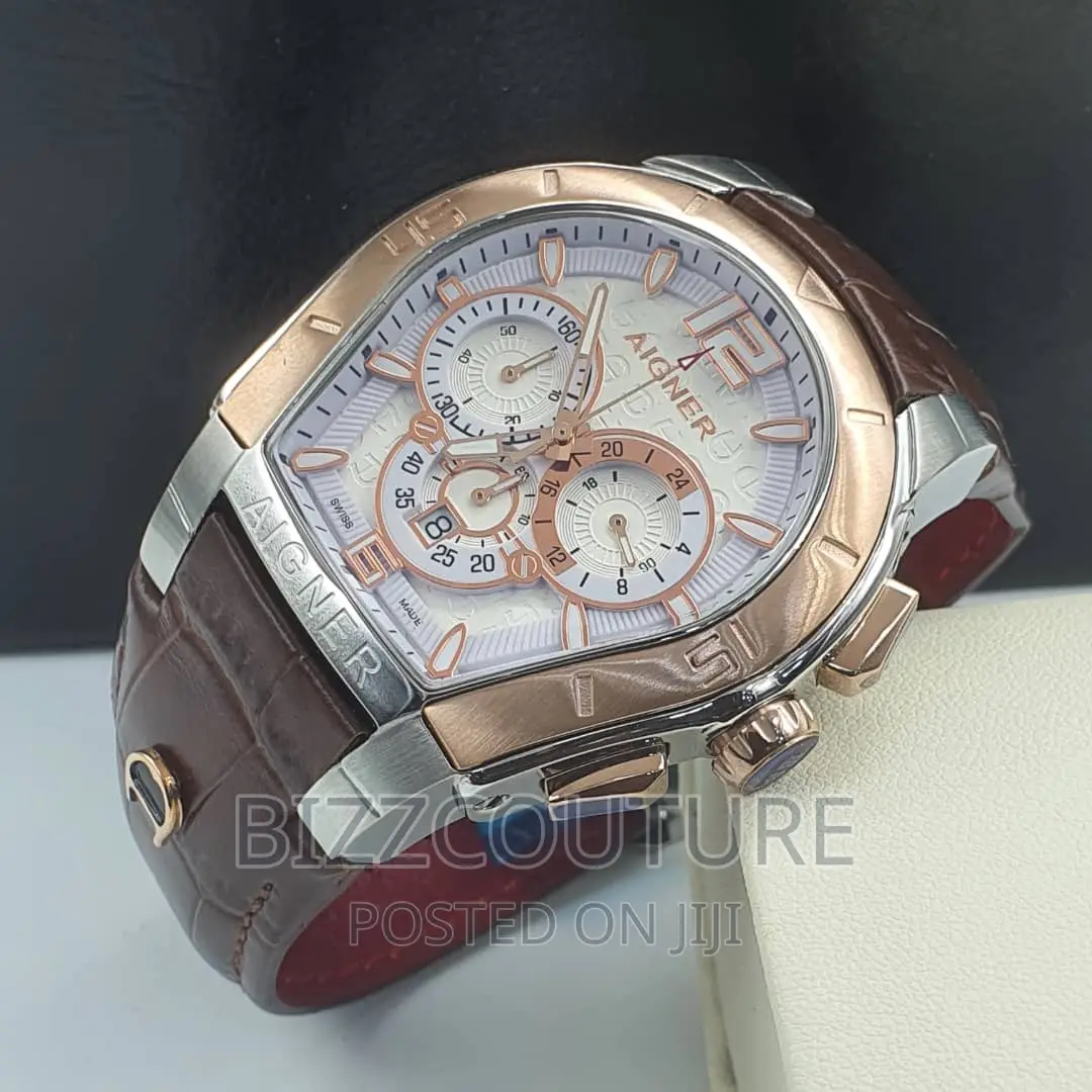 Original Aigner Leather Strap Watch Available in Store
