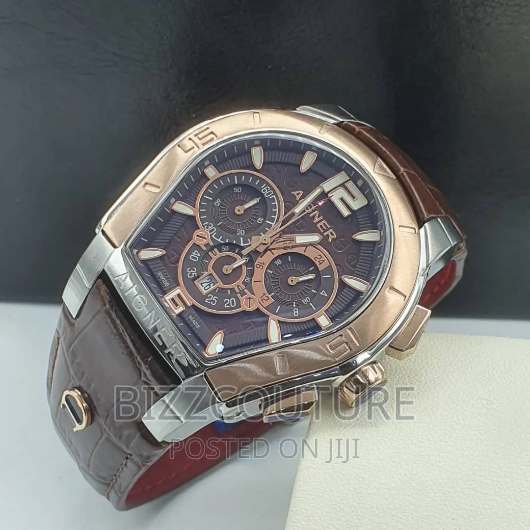 Original Aigner Leather Strap Watch Available in Store