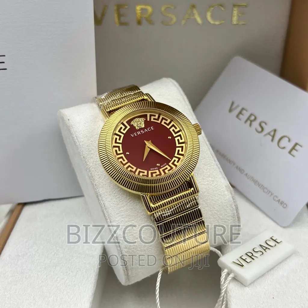 Original Versace Woman's Gold Chain Watch Available in Store