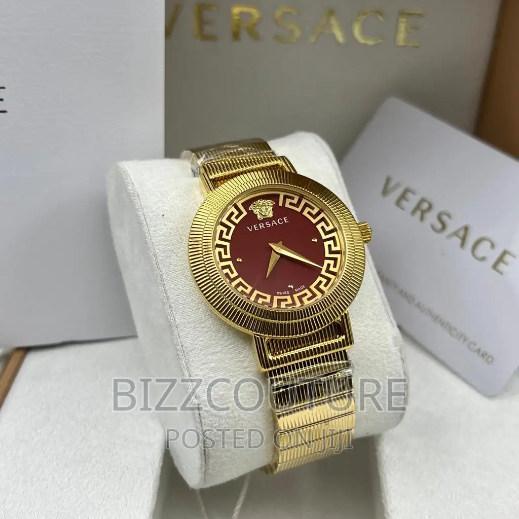 Original Versace Woman's Gold Chain Watch Available in Store