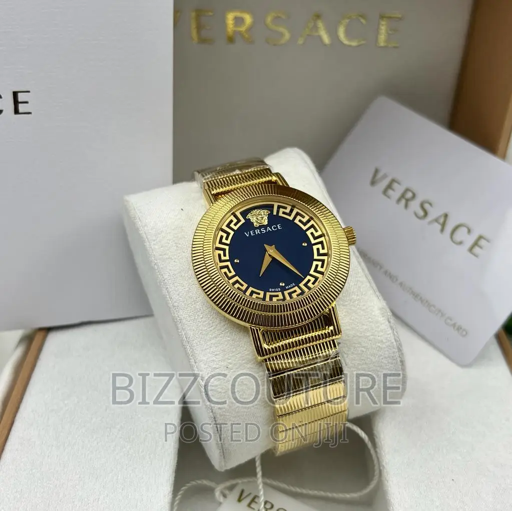 Original Versace Woman's Gold Chain Watch Available in Store