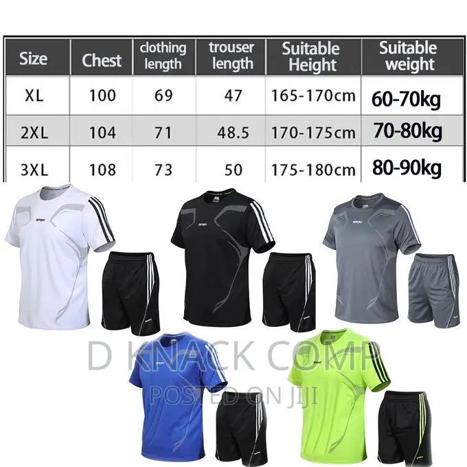 Gym Wear, Sports Wear T-Shirt Short Sleeve - Blue