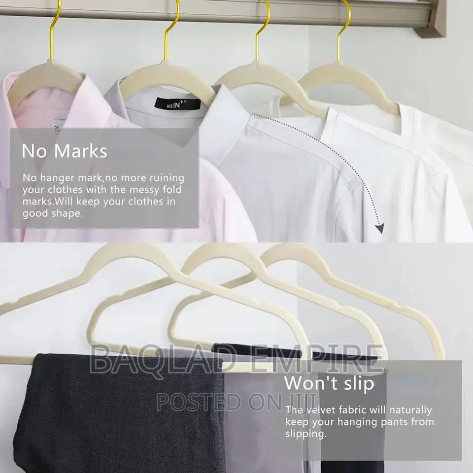 10pcs Non-Slip Velvet Clothing Hangers