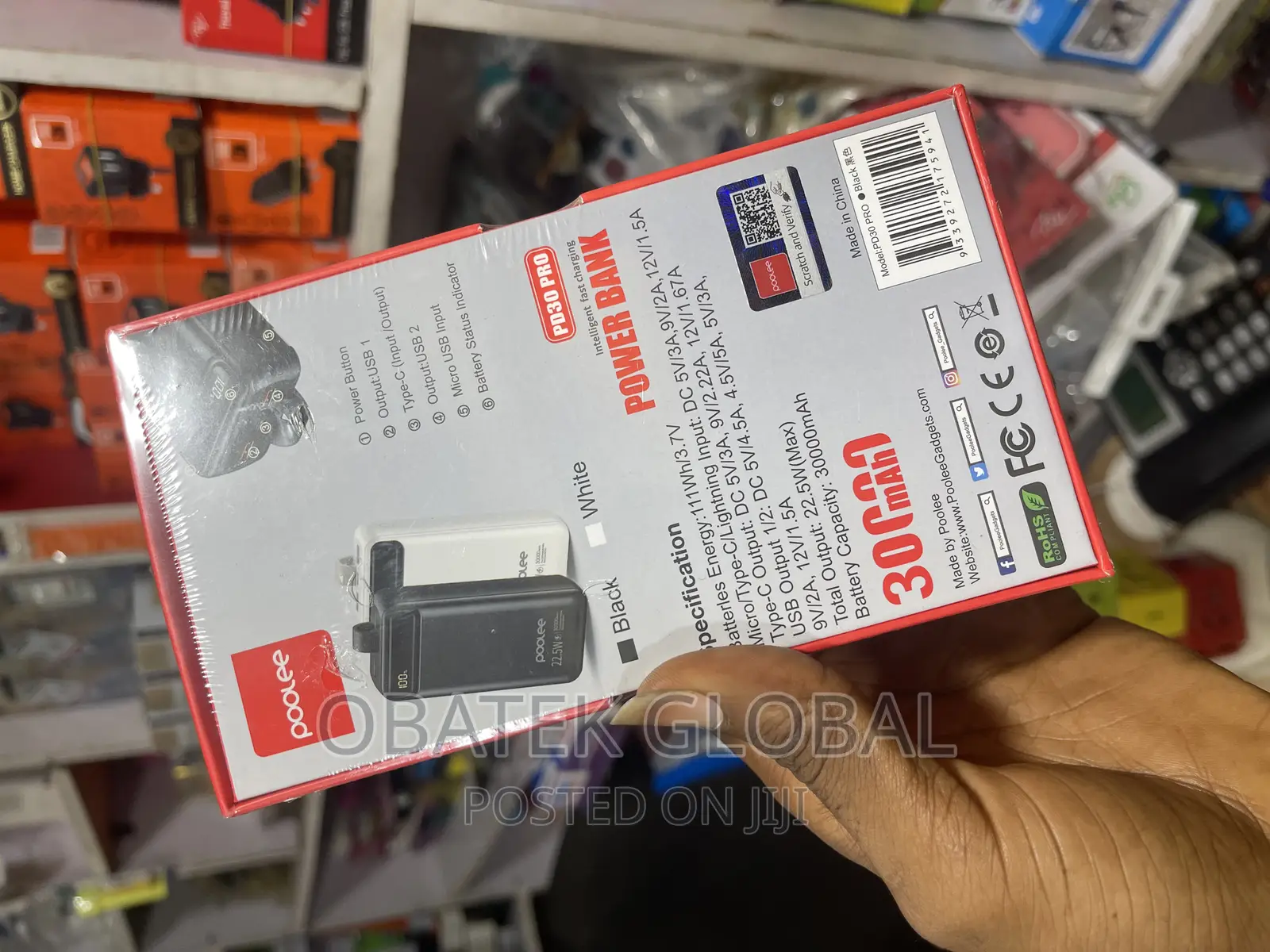 Poolee Powerbank 30000mah 22.5W