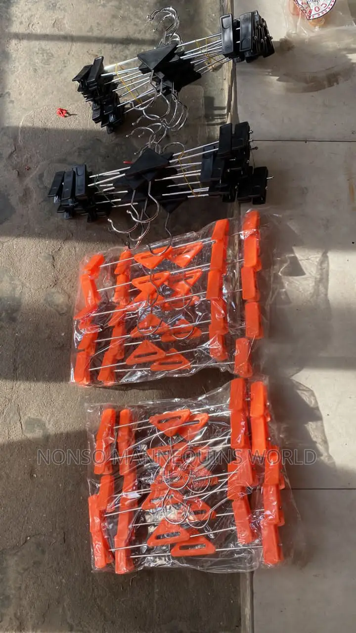Black Orange Color Clip Hangers