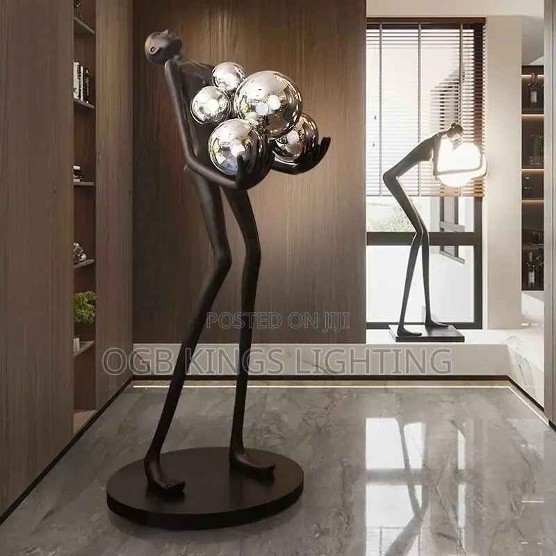 Creative Humanoid Art Sculpture Dance Goddess Floor Lamp