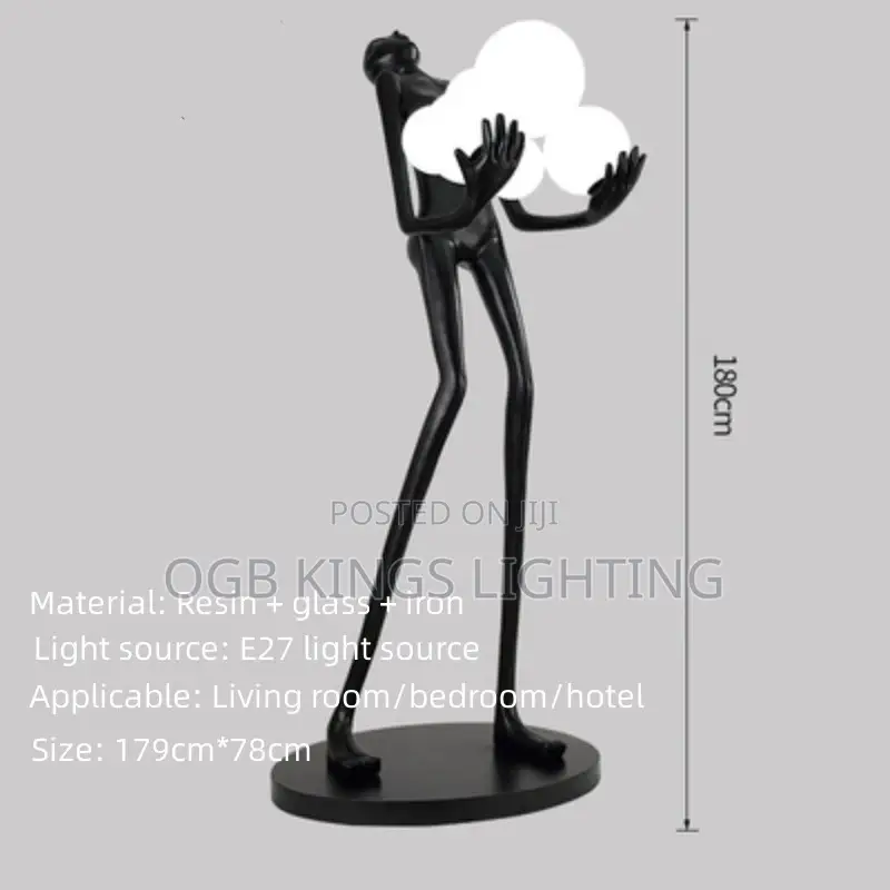 Creative Humanoid Art Sculpture Dance Goddess Floor Lamp