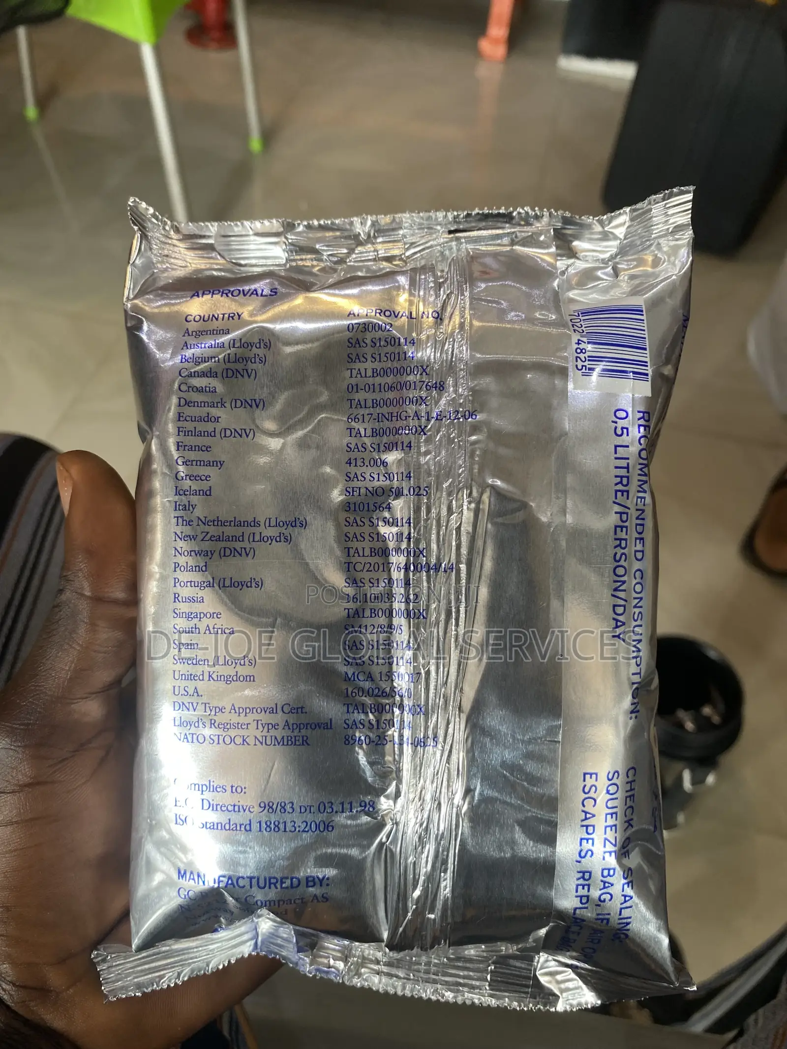 Seven Oceans Emergency Drinking Water 500ml
