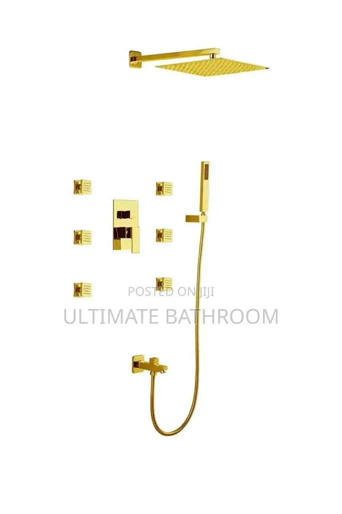 Gold 6ways Conceal Shower Mixer