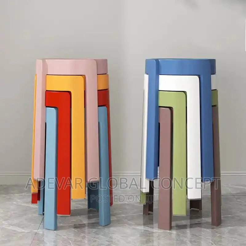 Nordic Household Dining Stool Chair Thickened Simple Plastic