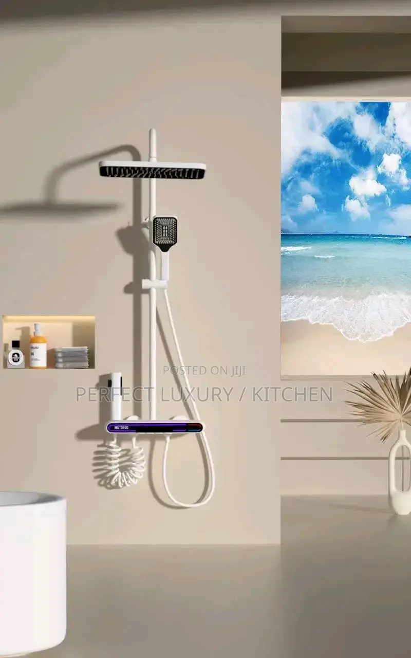 LED Thermostatic Luxury Grey Shower
